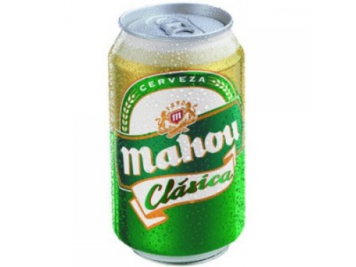 Tin beer 33 cl. Mahou classic